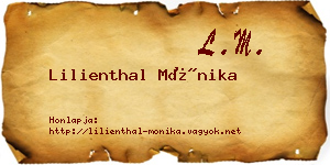 Lilienthal Mónika névjegykártya