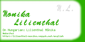 monika lilienthal business card